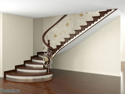 Tervezése lépcső a ház