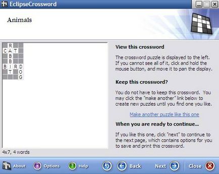 Eclipsecrossword creând crosswords - nit pentru tine