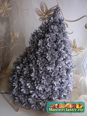 Herringbone kúp, hogyan lehet egy karácsonyfa a kúp, a mester osztályt lépésről lépésre fotók