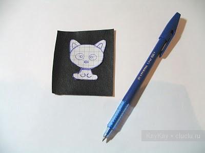 Figurină pisică - margele de mână de mână