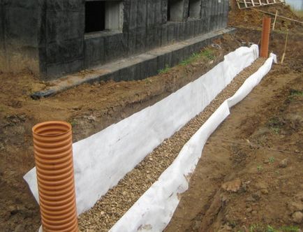 Adâncimea de drenaj în jurul valorii de drenaj casa profundă a site-ului cu propriile mâini, adâncimea de drenaj