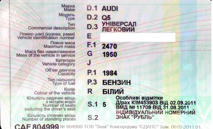 Numere de cost nominale și procedura de obținere în ukrăină - enciclopedie pe portalul auto