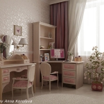 Interior pentru o fetiță 9 camere 1 apartament, proiecte de proiectare, număr 57