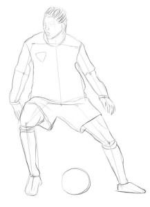 Cum să atragă un jucător de fotbal, să tragă un jucător de fotbal pas cu pas cu o minge de neimar, messi,