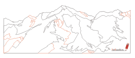 Cum să atragă munții în creion pas cu pas