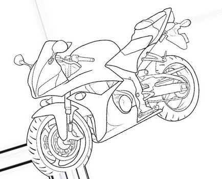 Cum de a desena o motocicletă