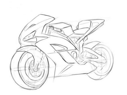 Cum de a desena o motocicletă