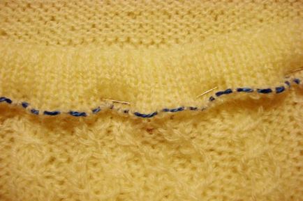 Як обробити горловину пуловера подвійний гумкою