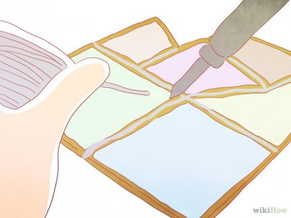 Cum să lipiți un geam colorat