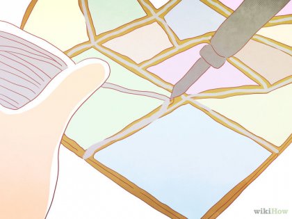 Cum să lipiți un geam colorat
