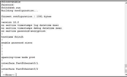 Cum se pune parola pe modul privilegiat în cisco pe exemplul de configurare cisco 2960 48tc-s