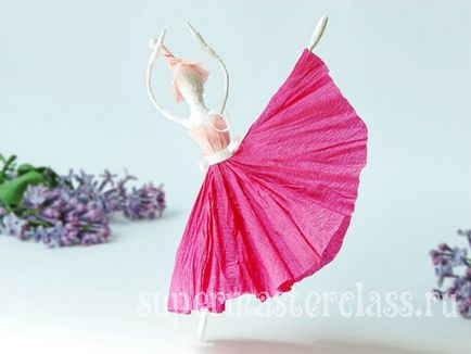 Cum de a face o balerină de hârtie ondulată și sârmă clasă de master, clase de master în lucrul de lucru