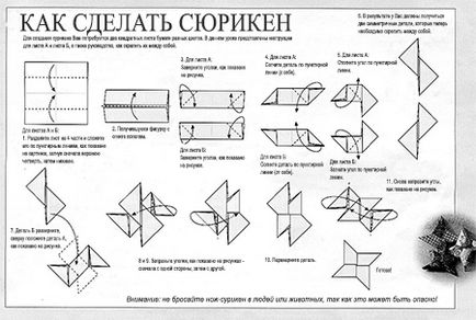 Як зробити з паперу сюрікени 2 покрокових майстер-класу з фото і схемою для скачування і відео урок