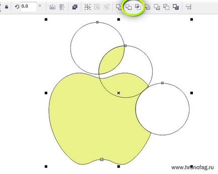Cum se face logo-ul mărului în corele h