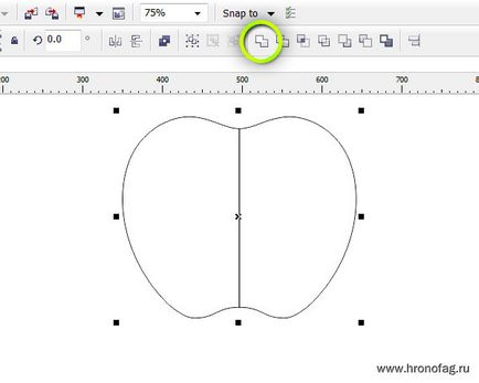 Cum se face logo-ul mărului în corele h
