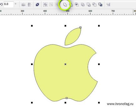 Cum se face logo-ul mărului în corele h