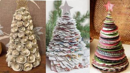 Hogyan készítsünk egy karácsonyfa kartonból papírt saját kezűleg