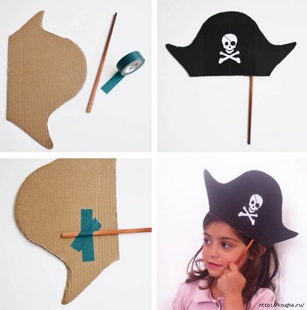 Cum de a face o pălărie pirat cu mâinile tale din hârtie - octaco