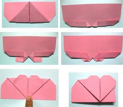 Cum de a plia un pas de inima origami pas cu instrucțiuni