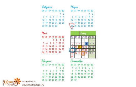 Календарний рік, скрап-календарі; онлайн-програма для створення календарів статті скрапбукінг -