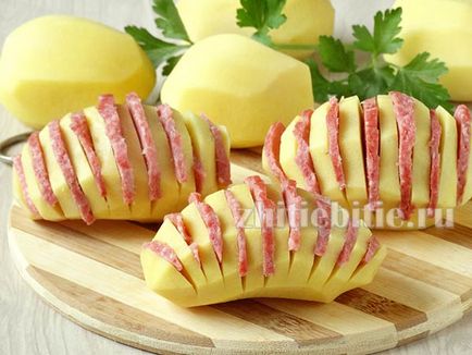 Cartof-acordeon în rețetă cuptor cu fotografie