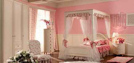 Кімната принцеси - дизайн дитячої для дівчинки, фото