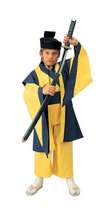 Costume Samurai kroim kimonó és hakamát