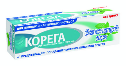Крем Корега для фіксації зубних протезів відгуки, опис, як користуватися