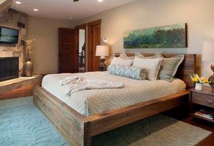 Paturi din lemn masiv - interioare frumoase de dormitoare 40 fotografii