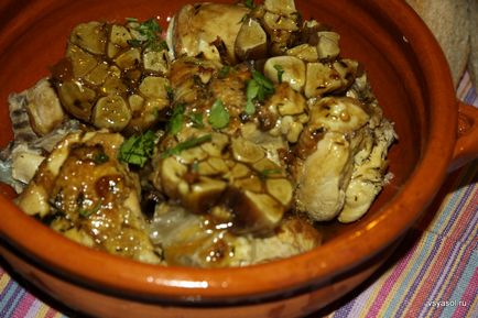 Carne de pui cu usturoi în limba spaniolă - toate sarele - culinarul culturului olga blog