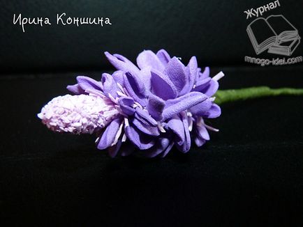 Lavanda de clasă maestru de la Foamiran, flori de mâini proprii