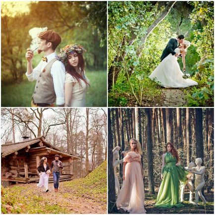Лісова весілля - ідеї оформлення і сценарію, образ молодих і гостей, аксесуари і варіанти
