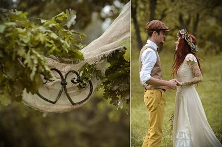 Forest Wedding - tervezési ötletek és forgatókönyvek, és a kép a fiatal vendégek, tartozékok és opciók