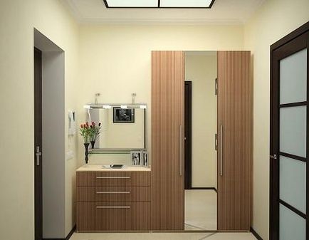 Mobilier pentru un hol mic fotografie de un coridor de dimensiuni mici, mini apartament este mic, design