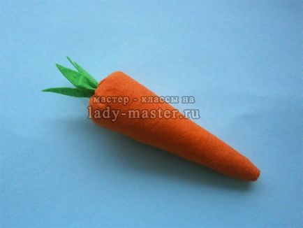 Морков изработени от филц, майстор - клас със снимки, стъпка по стъпка