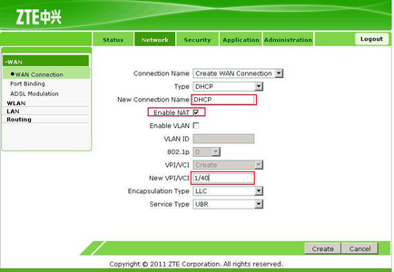 Configurarea unei conexiuni dhcp la modemul zte zxv10 h108l, comandantul PC-ului