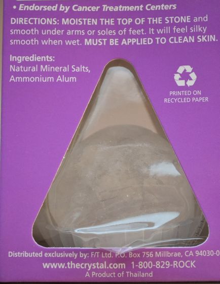 Cristal natural deodorant