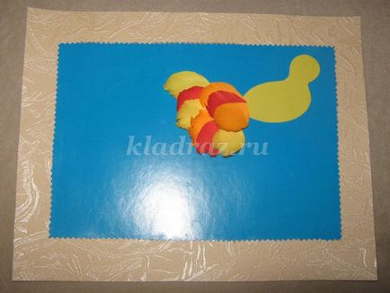 Об'ємна аплікація з кольорового паперу птах - осінь для дітей 6-7 років