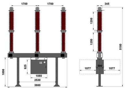 Descrierea întrerupătoarelor cu izolație cu gaz de tipul 3ap1fg - 145