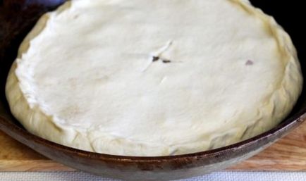 Oszét pite hússal egy egyszerű recept, fényképes kalória