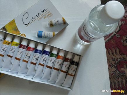 Відгук про художні олійні фарби - сонет - 12 кольорів професійна фарба для новачків