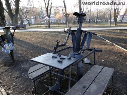 Parcul de cifre forjate în Donetsk, drumurile lumii