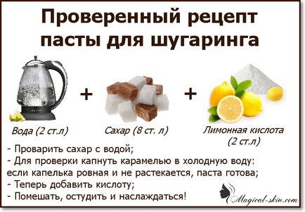 Паста для шугаринга як приготувати з лимонною кислотою