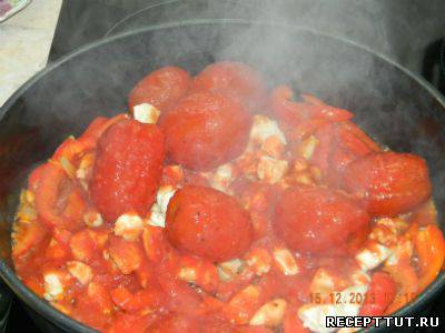 Pepperonata csirke - lépésről lépésre recept fényképek online recept itt