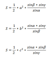 Zona triunghiului este dreptunghiulară sau isoscel, formulă