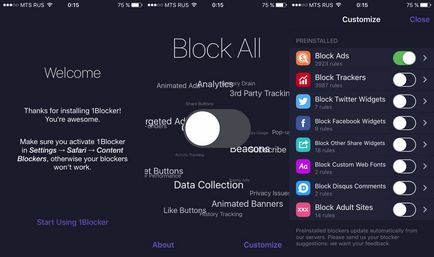 O selecție a celor mai bune anunțuri de blocare a anunțurilor pentru iOS 9