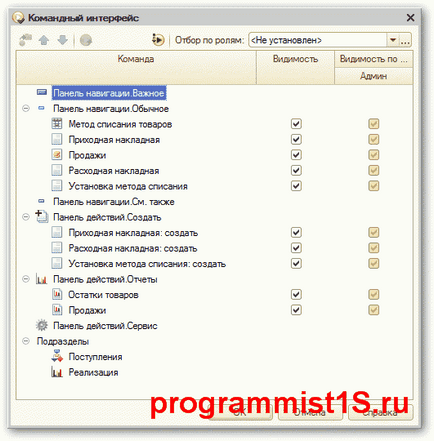 Підсистеми в 1с 8