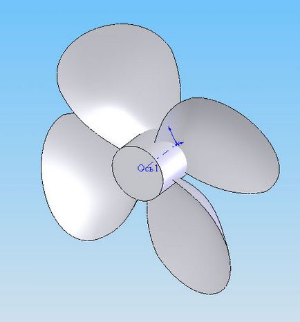 Побудова лопатей гребного гвинта в solid works
