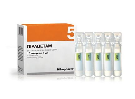 Indicații privind preparatul Piracetam pentru utilizare, descriere și instrucțiuni