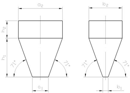 Calculul buncărului, dimensiunile globale ale buncărului de piramide, calculul pielii bunkerului 1,79 - calcul